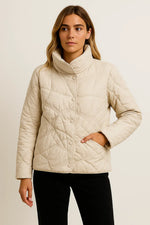 Load image into Gallery viewer, Quilted Puffer Jacket | Stand Collar | Lightweight Warmth
