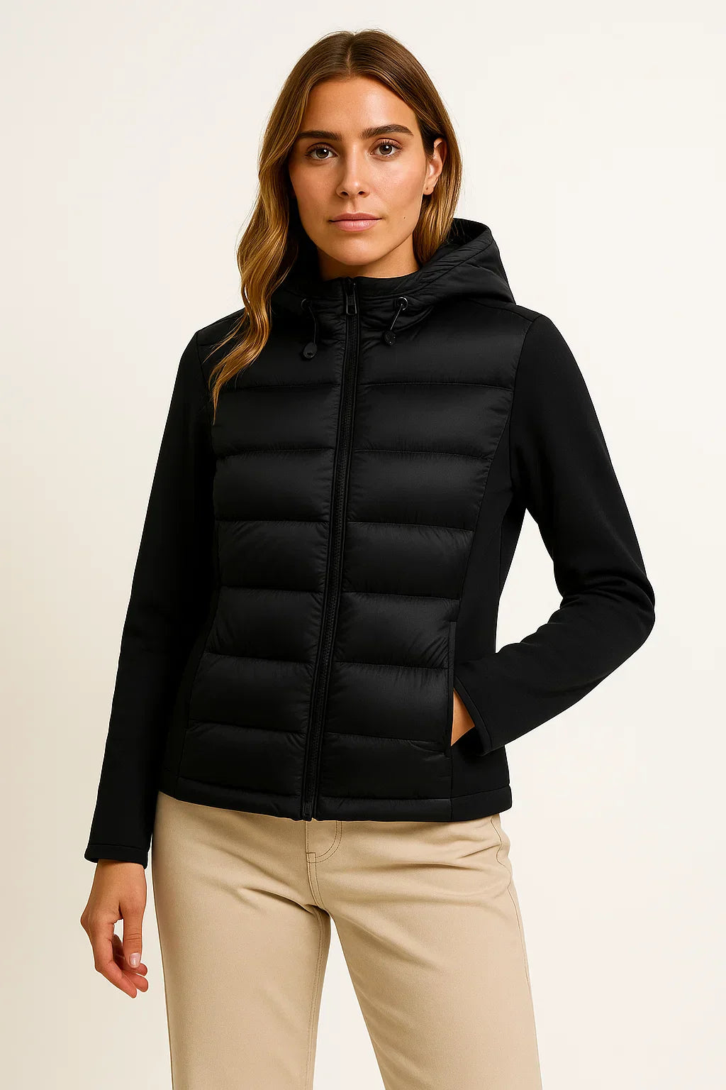 Veste Femme Hybride Légère Doudoune | Capuche | Chaleur Épurée