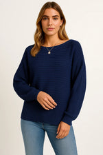 Load image into Gallery viewer, Women’s Textured Knit Sweater | Relaxed Batwing Fit | Soft Cotton Blend
