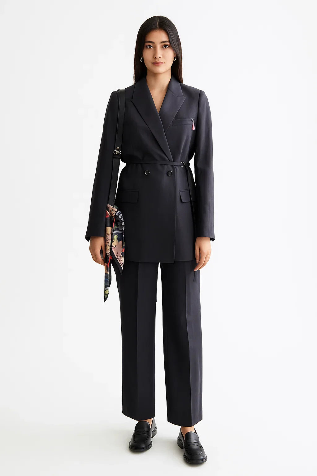 Blazer Longline Double Breasted | Tissu Twill | Coupe Structurée