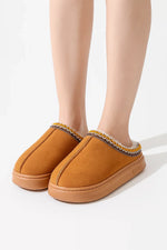 Load image into Gallery viewer, Women&#39;s Faux Suede Slippers | Plush Lined Indoor Platform
