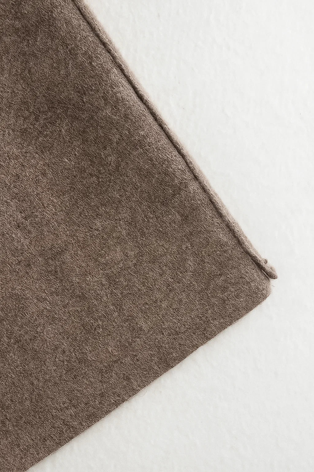 Asymmetric Draped Wool Coat | Scarf Collar Design