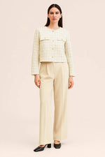 Load image into Gallery viewer, Tweed Short Jacket | Gold Button Detail | Refined Texture
