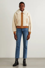 Load image into Gallery viewer, Fleece Bomber Jacket | Contrast Trim | Turn-Down Collar
