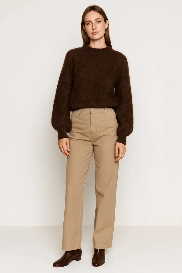 Wool Blend Crewneck Jumper | Soft Knit | Relaxed Fit