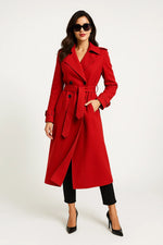 Load image into Gallery viewer, Fondamentale Long Trench Coat | Belted A-Line Silhouette | Classic Mid-Season Design
