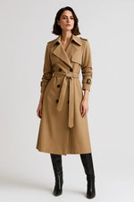 Load image into Gallery viewer, Fondamentale Long Trench Coat | Belted A-Line Silhouette | Classic Mid-Season Design
