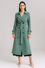 Load image into Gallery viewer, Fondamentale Long Trench Coat | Belted A-Line Silhouette | Classic Mid-Season Design
