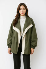 Load image into Gallery viewer, Évasion Two-Tone Oversized Jacket | Modern Contrast Design | Lightweight Layer
