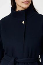 Load image into Gallery viewer, Structured Cape Coat | Belted Waist | High Collar
