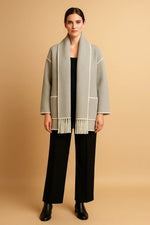 Load image into Gallery viewer, Fondamentale Fringe Detail Coat | Relaxed Fit
