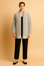 Load image into Gallery viewer, Fondamentale Fringe Detail Coat | Relaxed Fit
