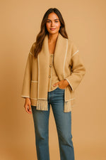 Load image into Gallery viewer, Fondamentale Fringe Detail Coat | Relaxed Fit
