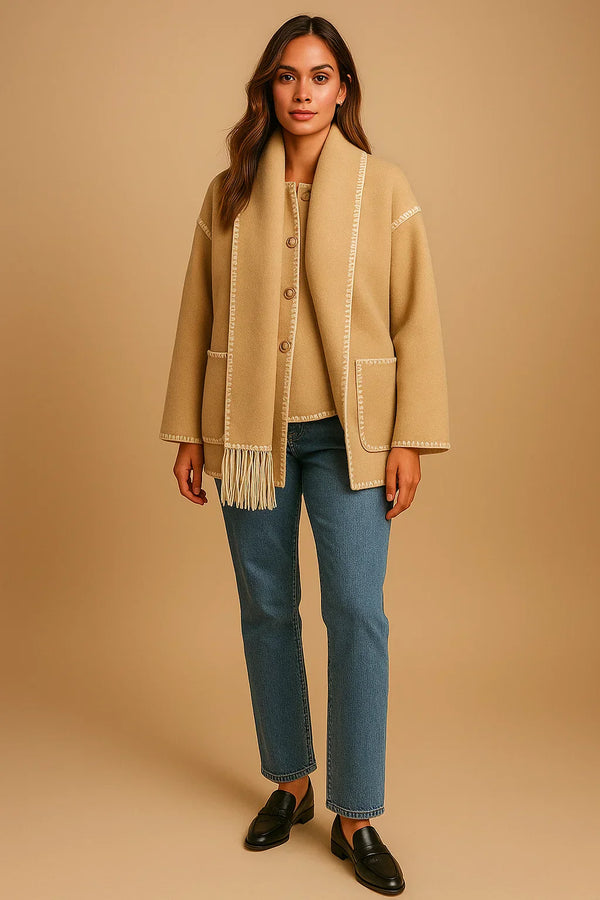 Fondamentale Fringe Detail Coat | Relaxed Fit