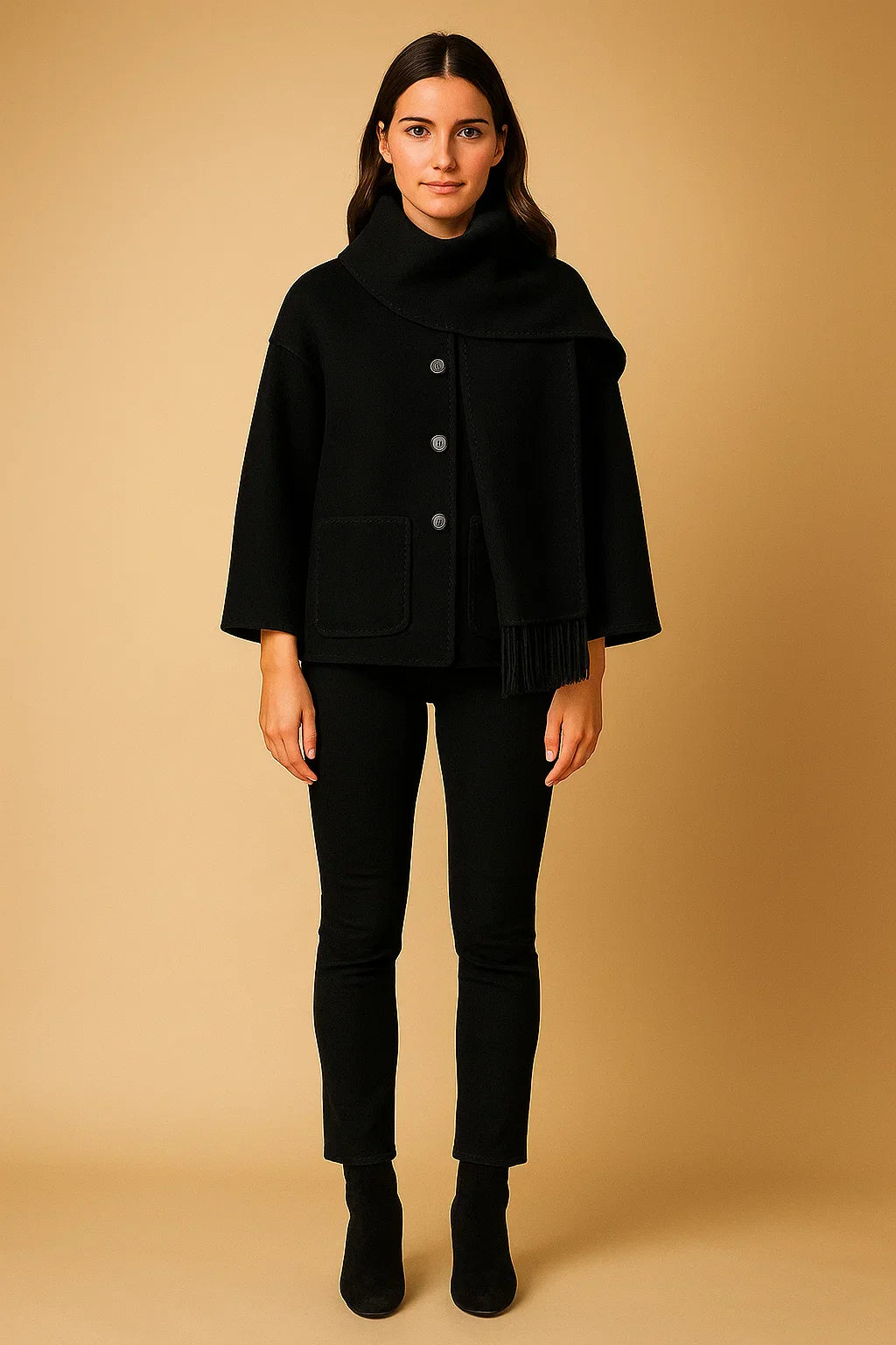 Fondamentale Fringe Detail Coat | Relaxed Fit