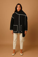 Load image into Gallery viewer, Fondamentale Fringe Detail Coat | Relaxed Fit
