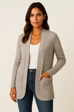 Load image into Gallery viewer, Ribbed Knit Cardigan | Open Front | Soft Casual Fit
