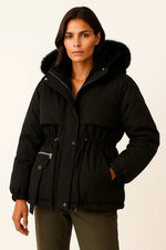 Load image into Gallery viewer, Women&#39;s Hooded Parka | Faux Fur Lined | Water-Resistant Adjustable Fit
