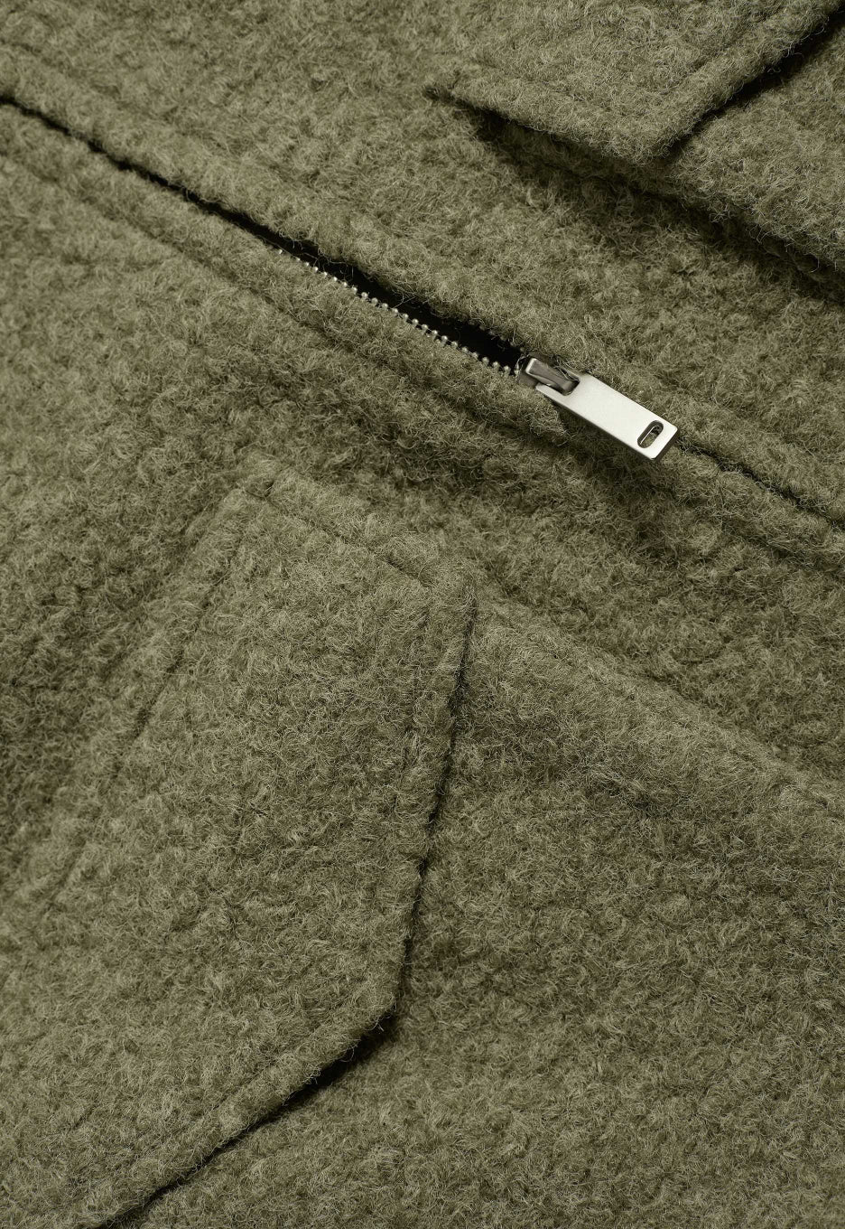 Veste Texturée Coupée | Zip Front | Poches Utilitaires | Style Urbain Moderne