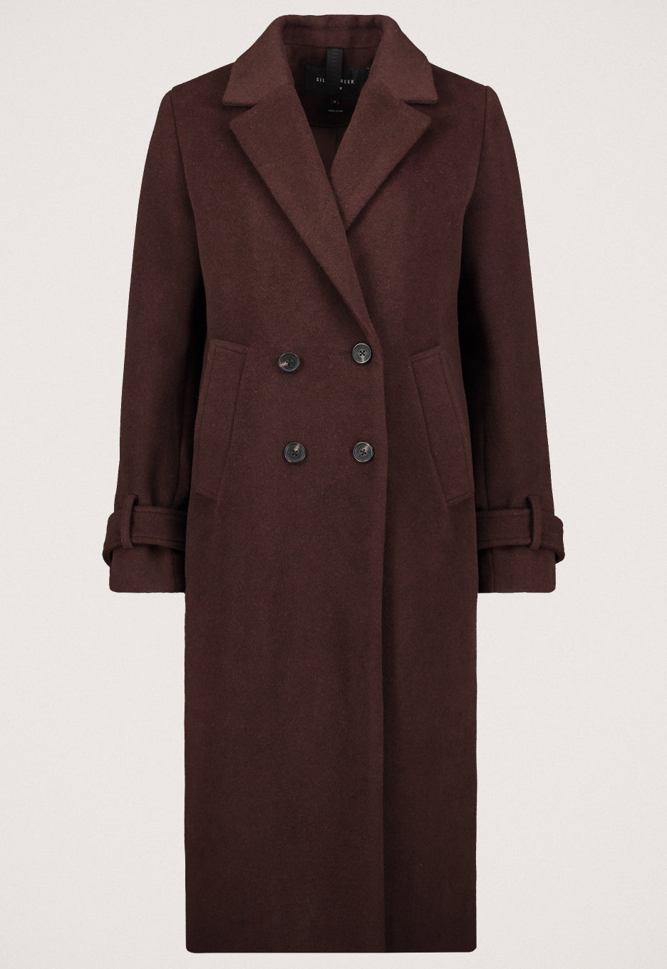 Fondamentale Wool Blend Long Coat | Double-Breasted Classic Fit | Winter Elegance