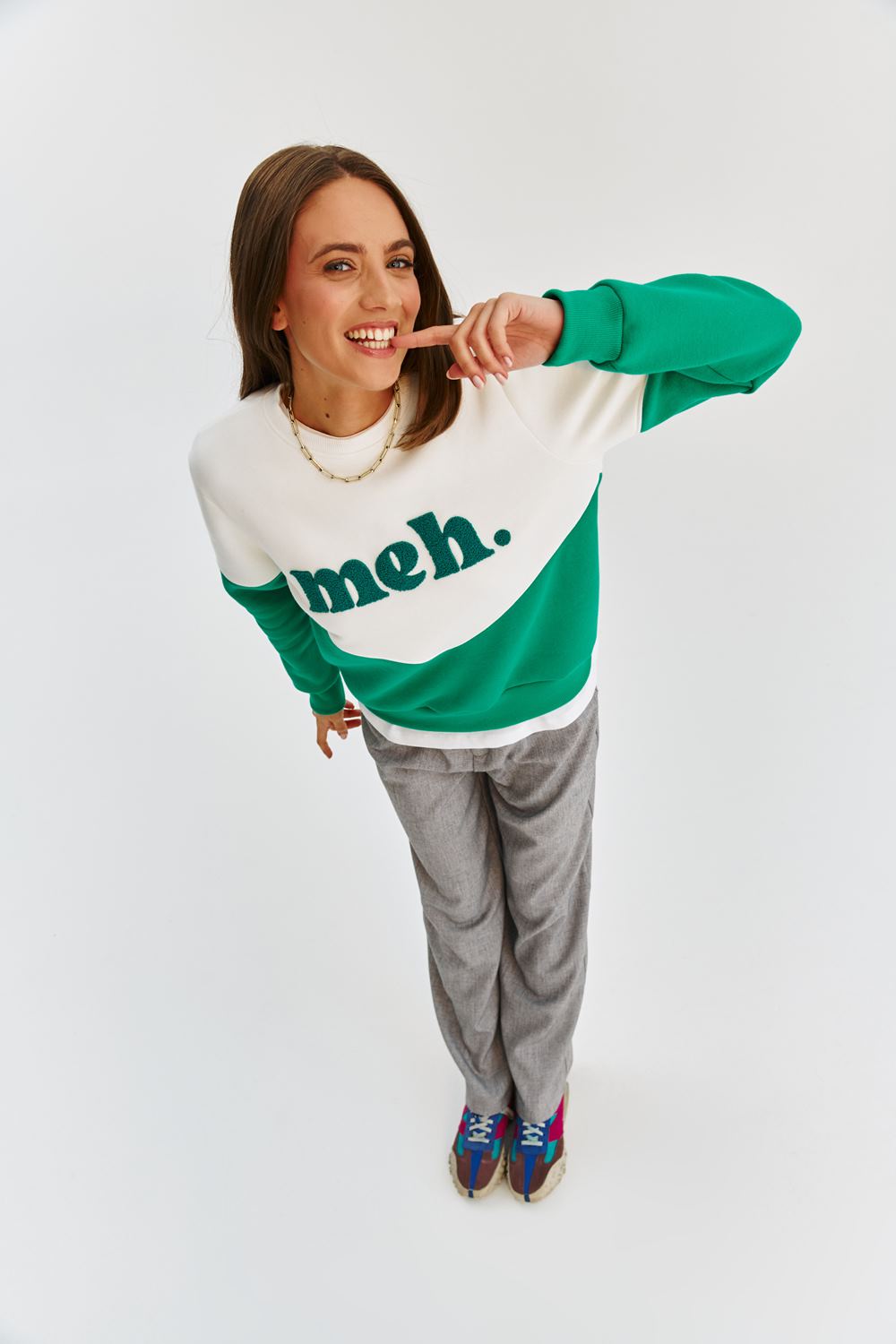 Sweatshirt Graphic Fondamentale | Panneau Contrast | Coupe Relaxed