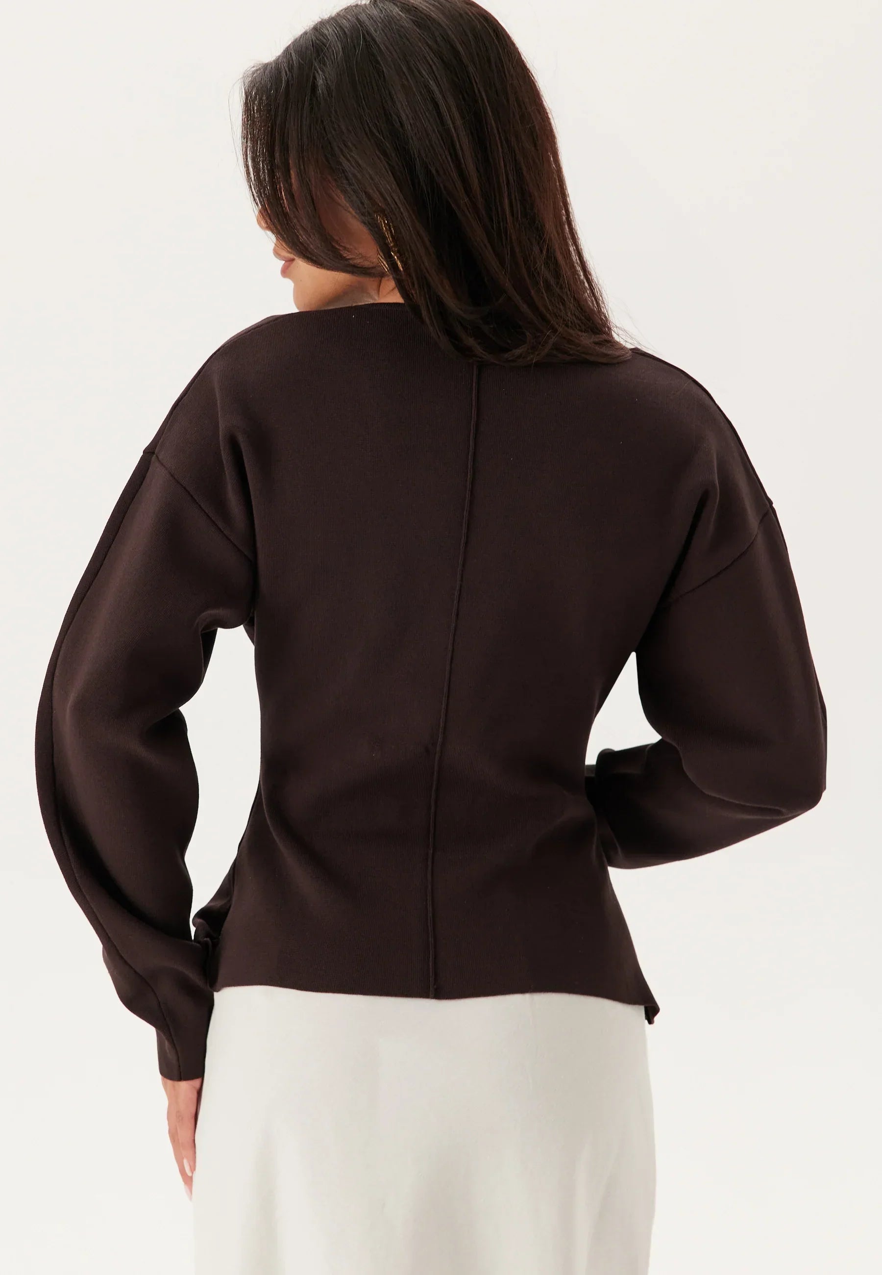 Top Scuba V-Cou | Tricot Structuré | Manches Longues Modern Fit