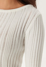Load image into Gallery viewer, Ribbed Knit Sweater | Boat Neck | Flared Sleeves
