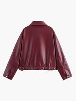 Load image into Gallery viewer, Métier Faux Leather Jacket | Cropped Modern Fit | Zip Front Design
