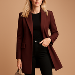 Load image into Gallery viewer, Long Wool Blend Coat | Single-Breasted | Modern Tailored Silhouette

