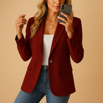 Load image into Gallery viewer, Single Button Fitted Blazer | Minimalist Silhouette | Regular Length
