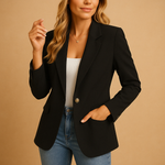 Load image into Gallery viewer, Single Button Fitted Blazer | Minimalist Silhouette | Regular Length
