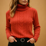 Load image into Gallery viewer, Cable Knit Turtleneck Jumper | Fitted Silhouette | Winter Essential
