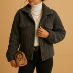 Load image into Gallery viewer, Fondamentale Plush Short Jacket | Textured Soft Finish
