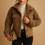 Load image into Gallery viewer, Fondamentale Plush Short Jacket | Textured Soft Finish
