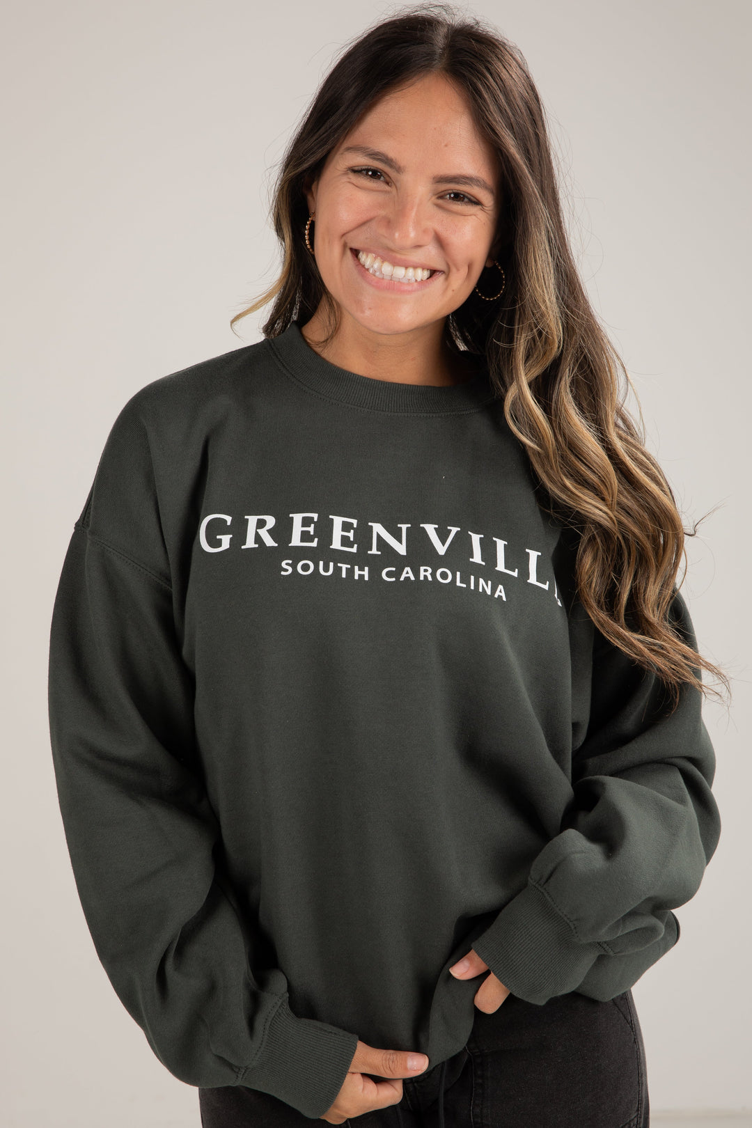 Fondamentale Cotton Sweatshirt | Greenville South Carolina Print | Relaxed Fit