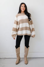 Load image into Gallery viewer, Striped Oversized Sweater | Rib Knit | Relaxed Fit
