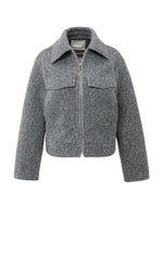 Load image into Gallery viewer, Fondamentale Bouclé Zip Jacket | Cropped Fit | Textured Wool Effect
